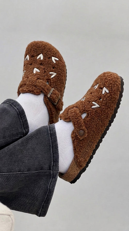Mules Birkrocs Laine Caramel