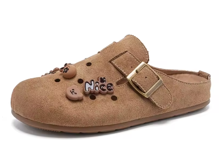 Mules Birkrocs Daim Camel