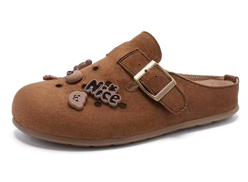 Mules Birkrocs Daim Marron